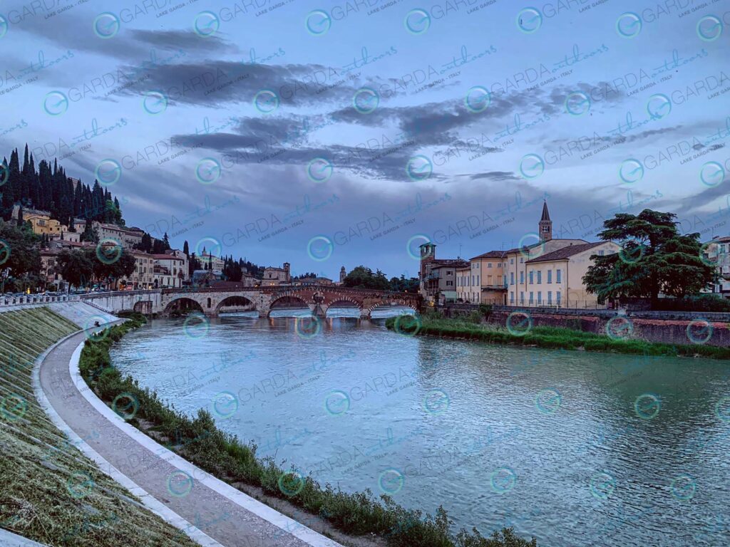 Verona – Ponte Pietra in the evening