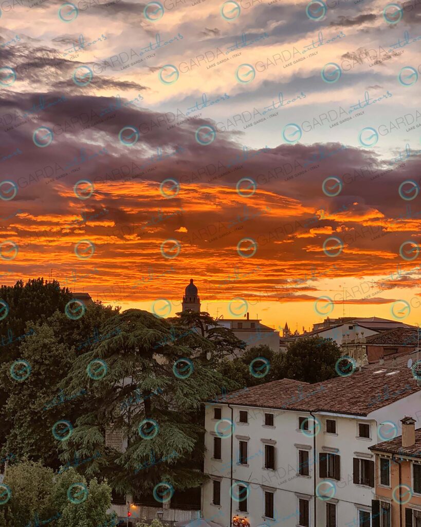 Verona – sunset on fire