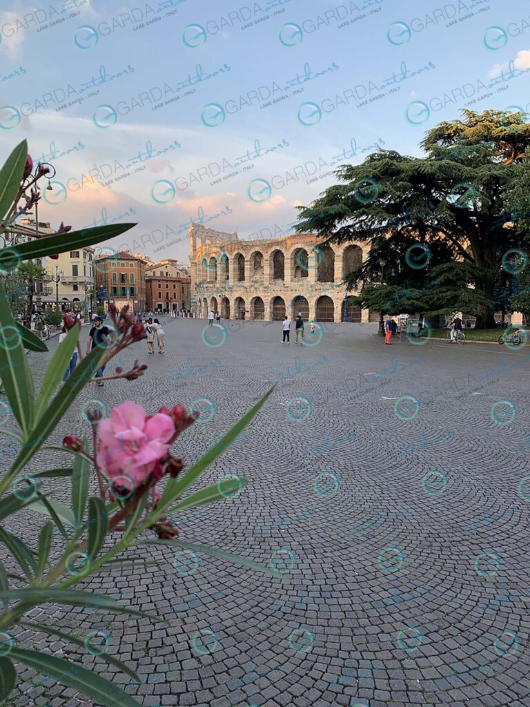 Verona – Piazza Brà with flower